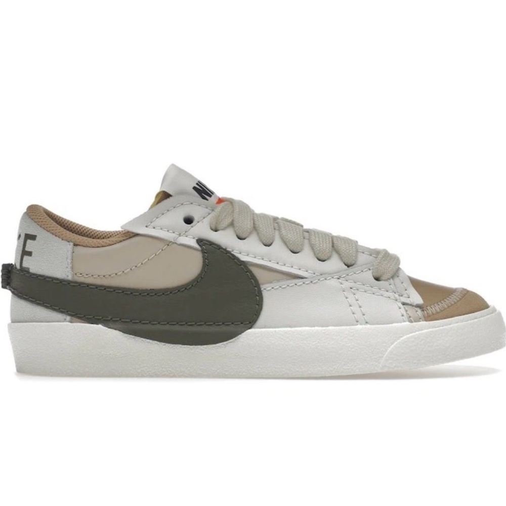 Nike Blazer Low '77 Jumbo in the "Sand Drift/Medium Olive" colorway